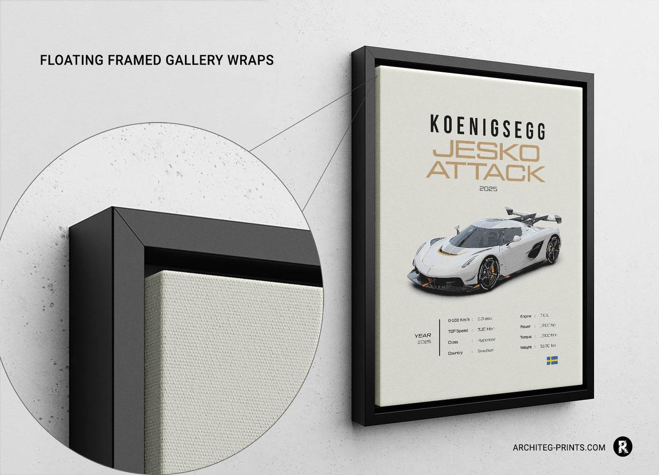 2025 Koenigsegg Jesko Attack - Sport Car Poster | Architeg Prints